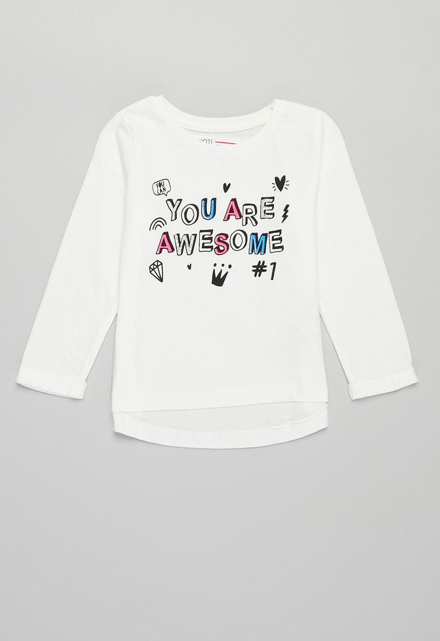 MINOTI - Girls basic awesome top - white