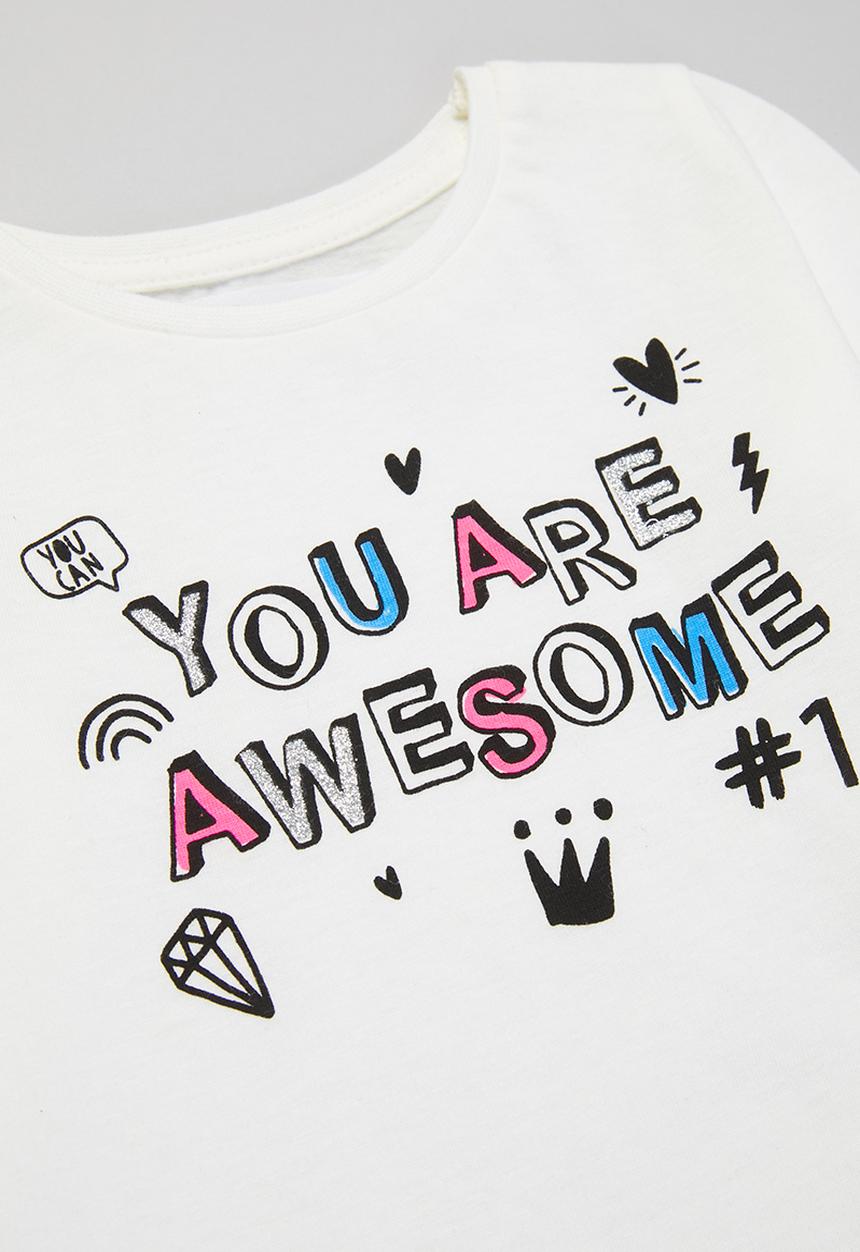 MINOTI - Girls basic awesome top - white
