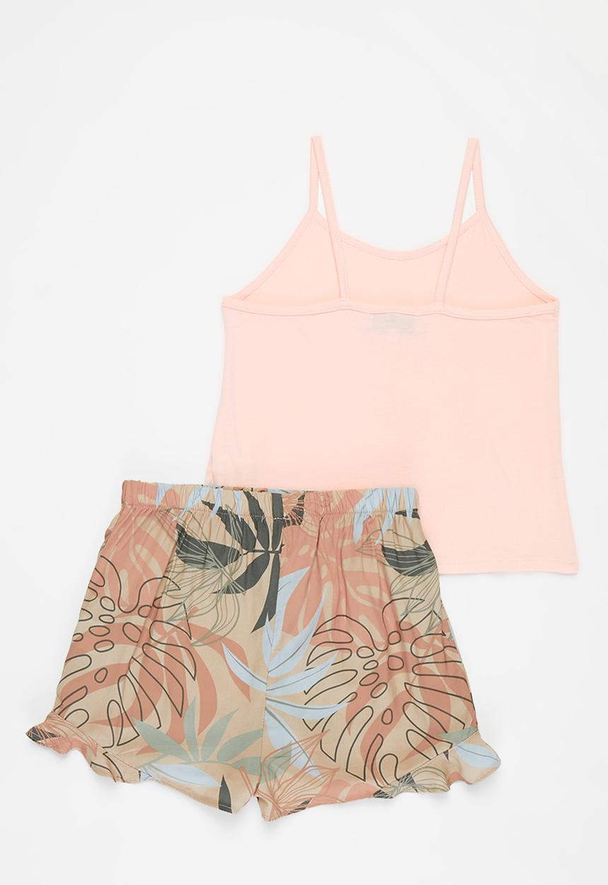 Superbalist - Sleep cami & short - pink/paint splatter