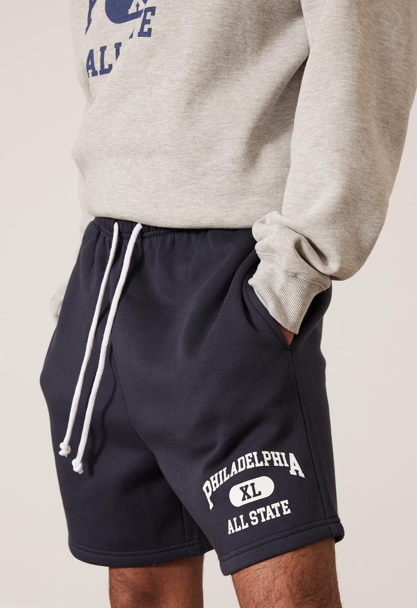 Factorie - Graphic track short - navy