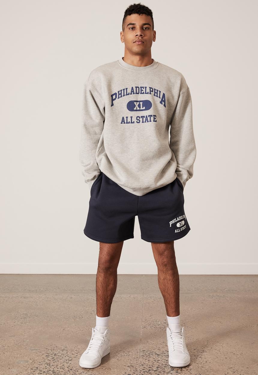 Factorie - Graphic track short - navy