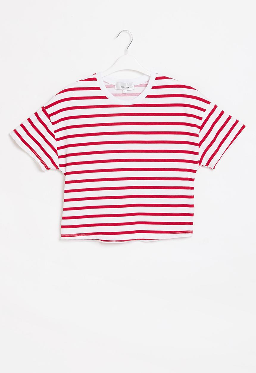 Superbalist - Easy fit stripe tee - red/white stripe