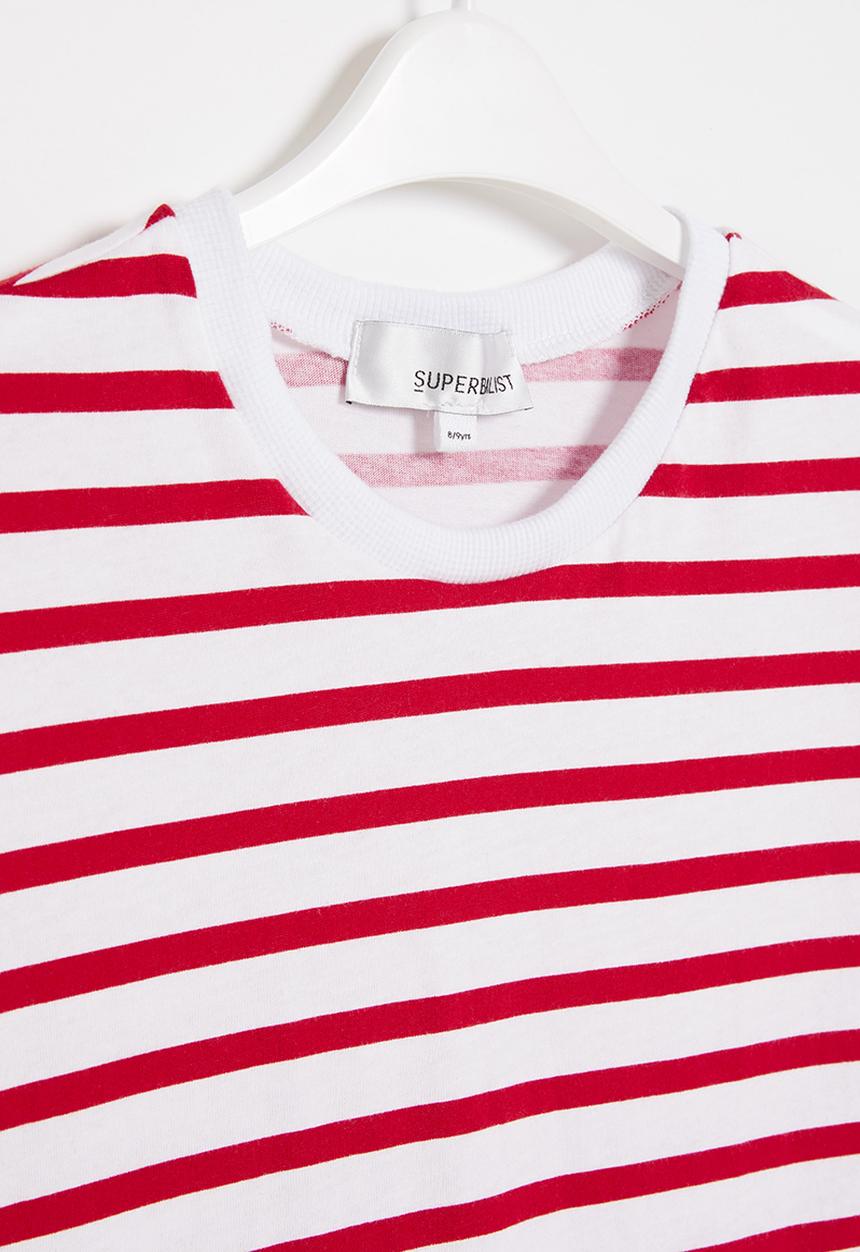 Superbalist - Easy fit stripe tee - red/white stripe