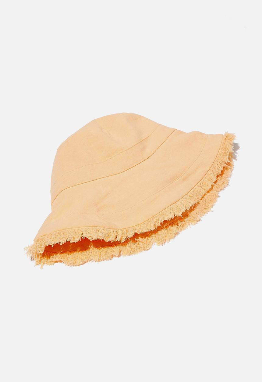 Cotton On - Beachy bucket hat - washed apricot ice