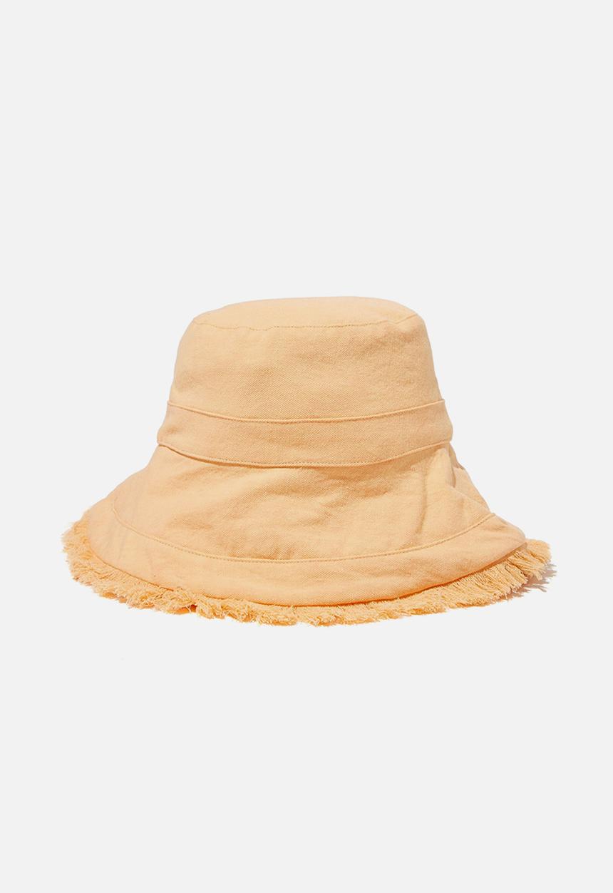Cotton On - Beachy bucket hat - washed apricot ice
