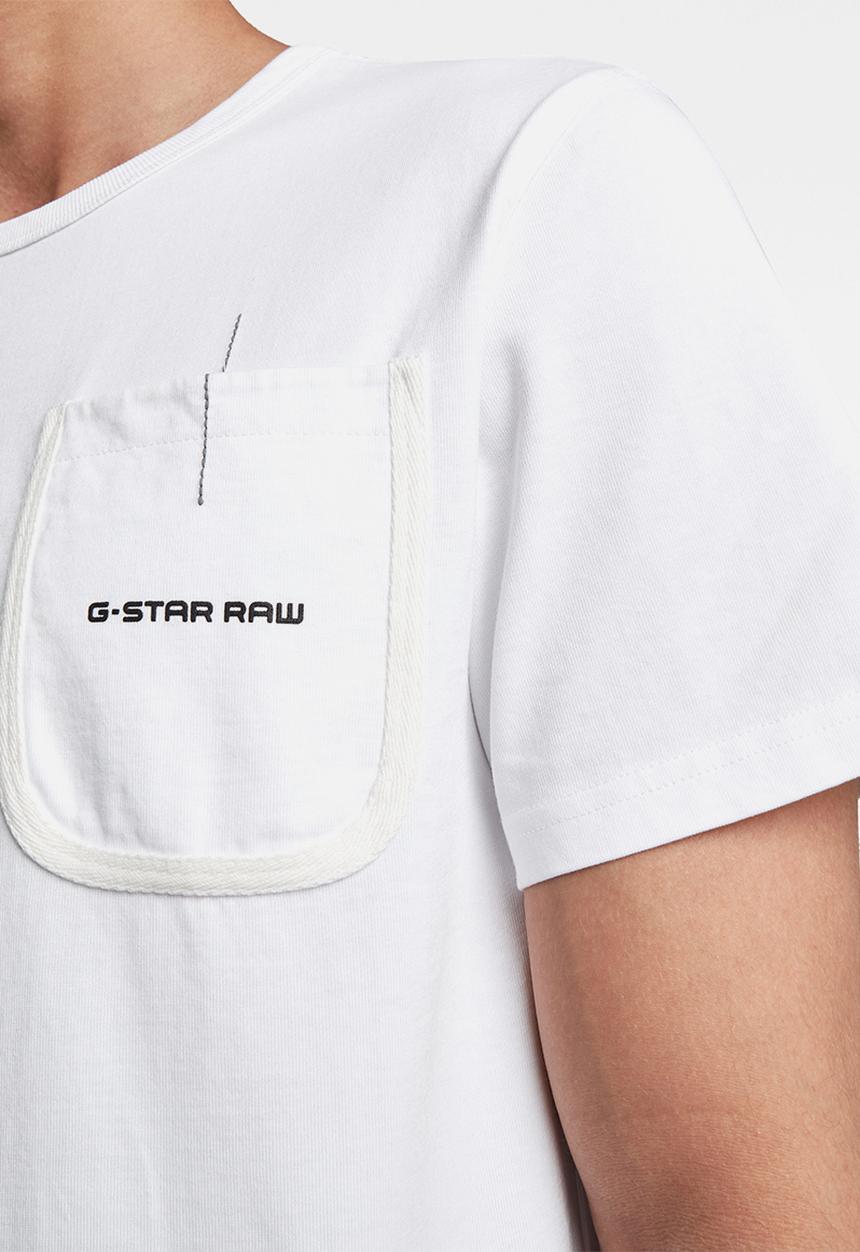 G-STAR - Pocket logo r t - white