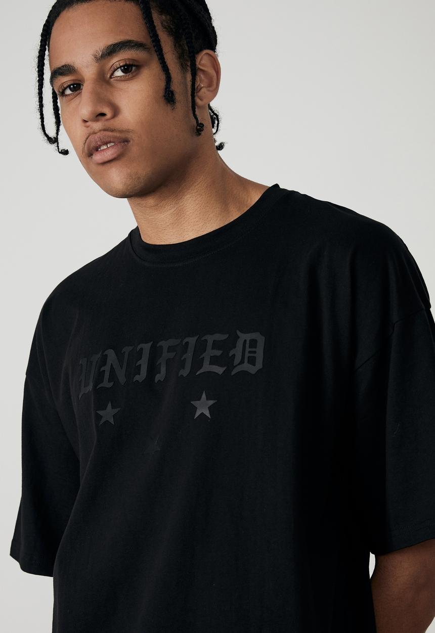 Factorie - Oversized graphic t-shirt - black
