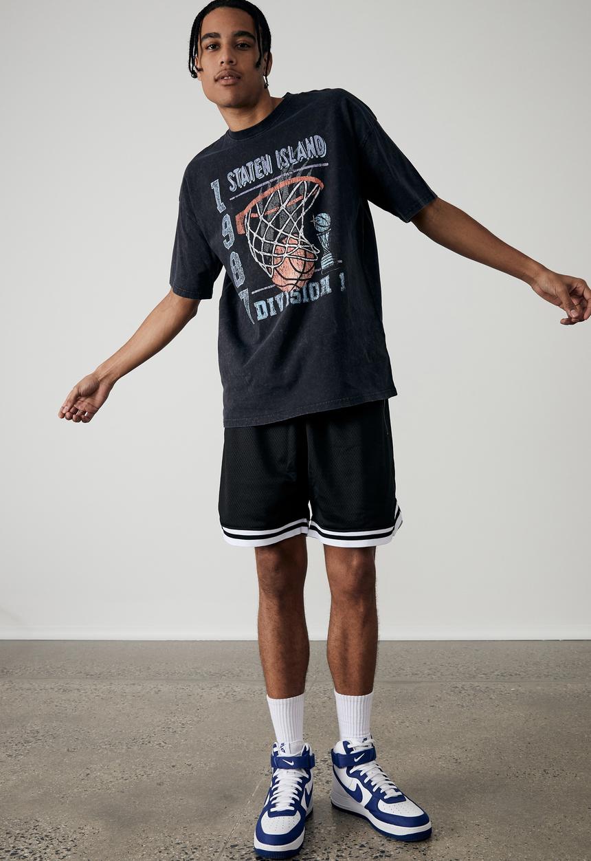 Factorie - Oversized graphic t-shirt - black