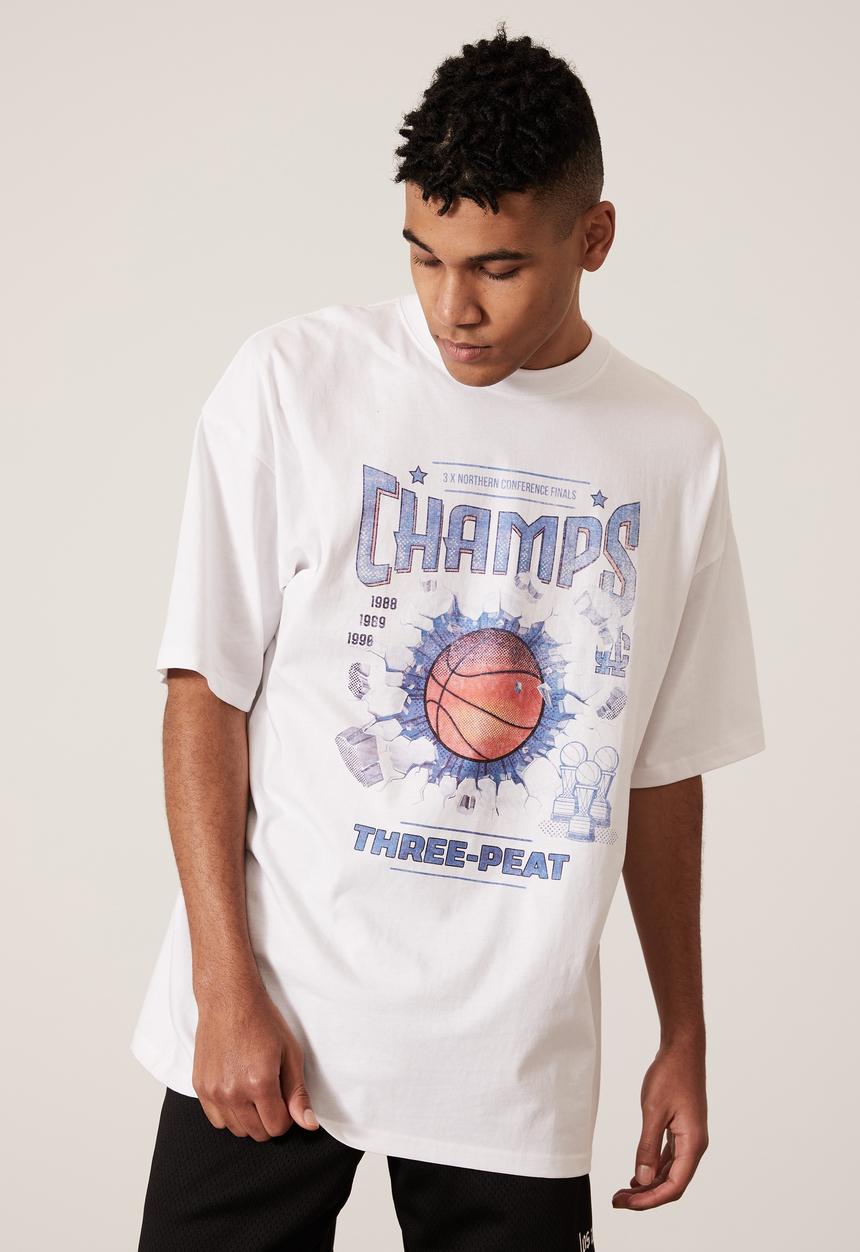 Factorie - Oversized graphic t-shirt - white
