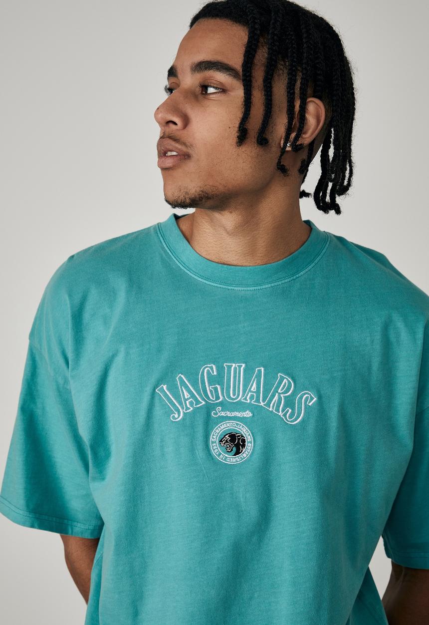 Factorie - Oversized graphic t-shirt - blue