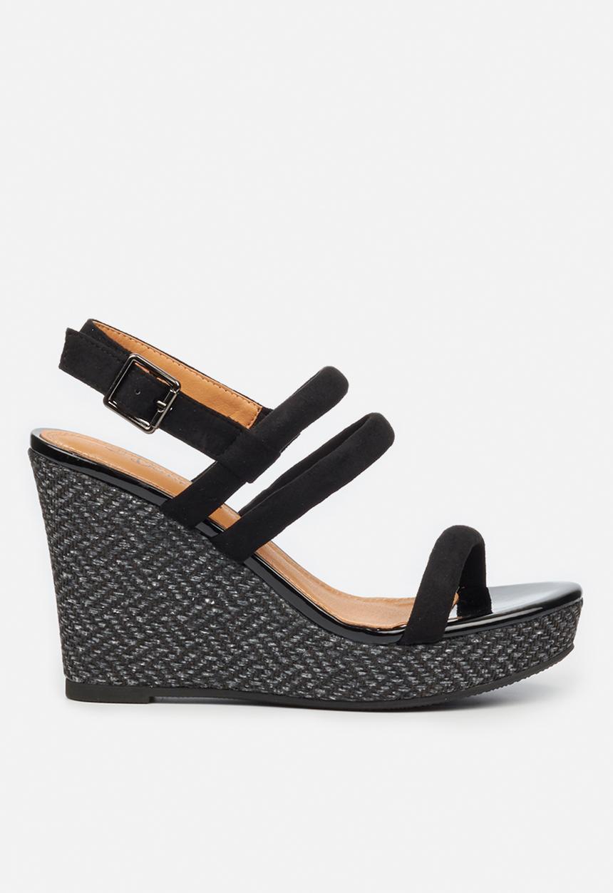 Butterfly Feet - Santana wedge - black