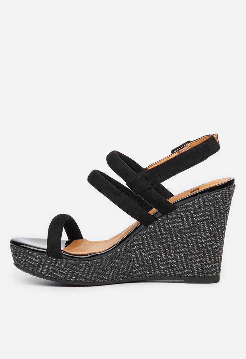 Butterfly Feet - Santana wedge - black