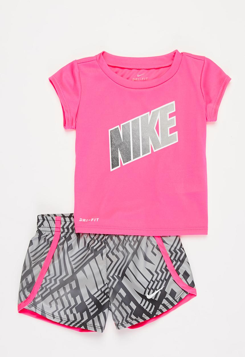 Nike - Nkg laser letters short set - black & pink