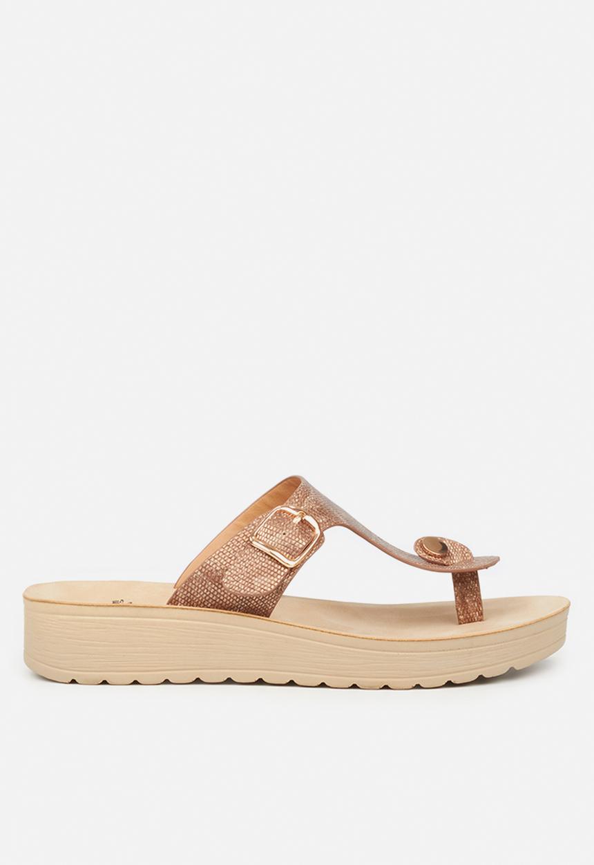 Butterfly Feet - Slitheran 1 flatform sandal - bronze