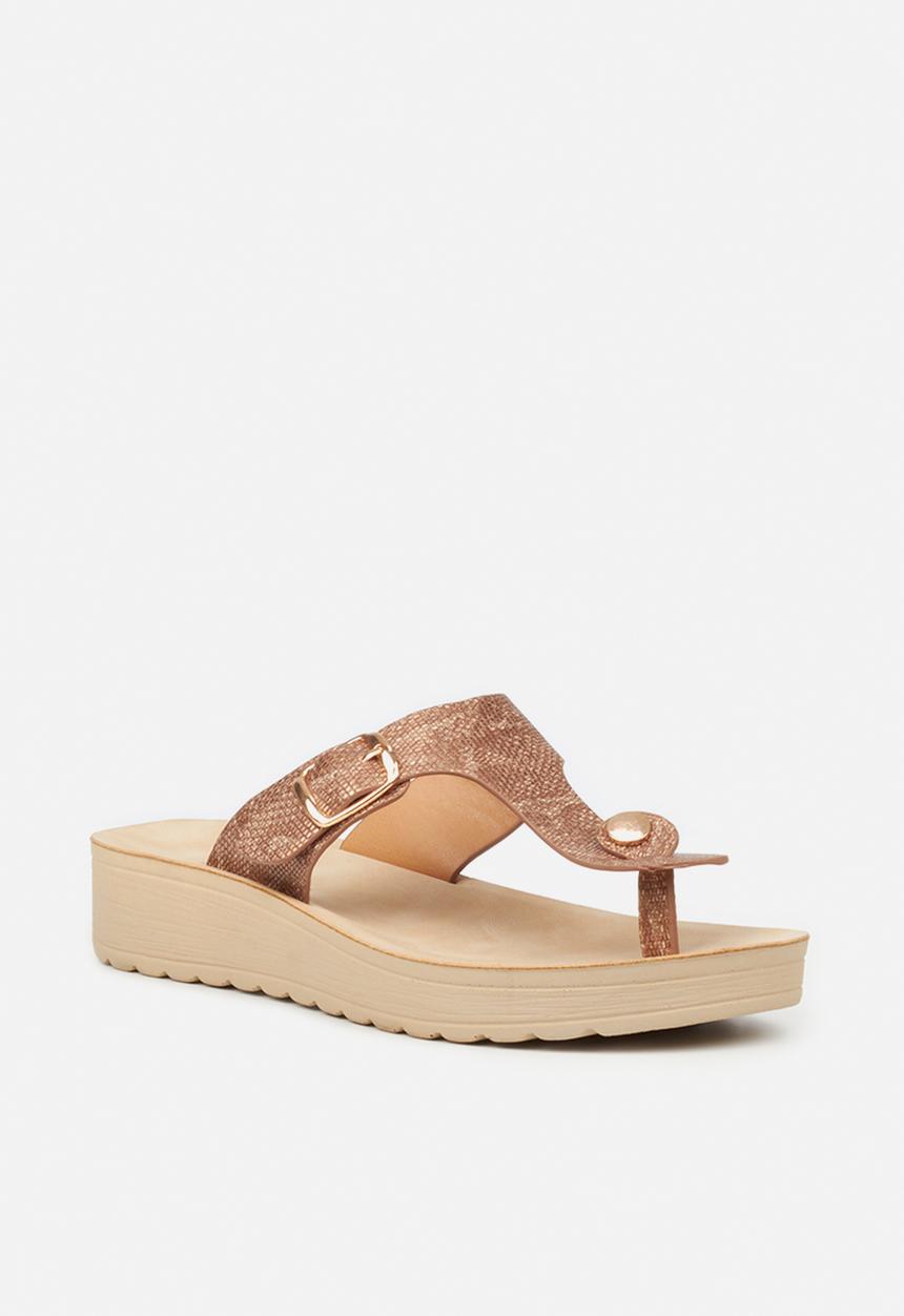 Butterfly Feet - Slitheran 1 flatform sandal - bronze