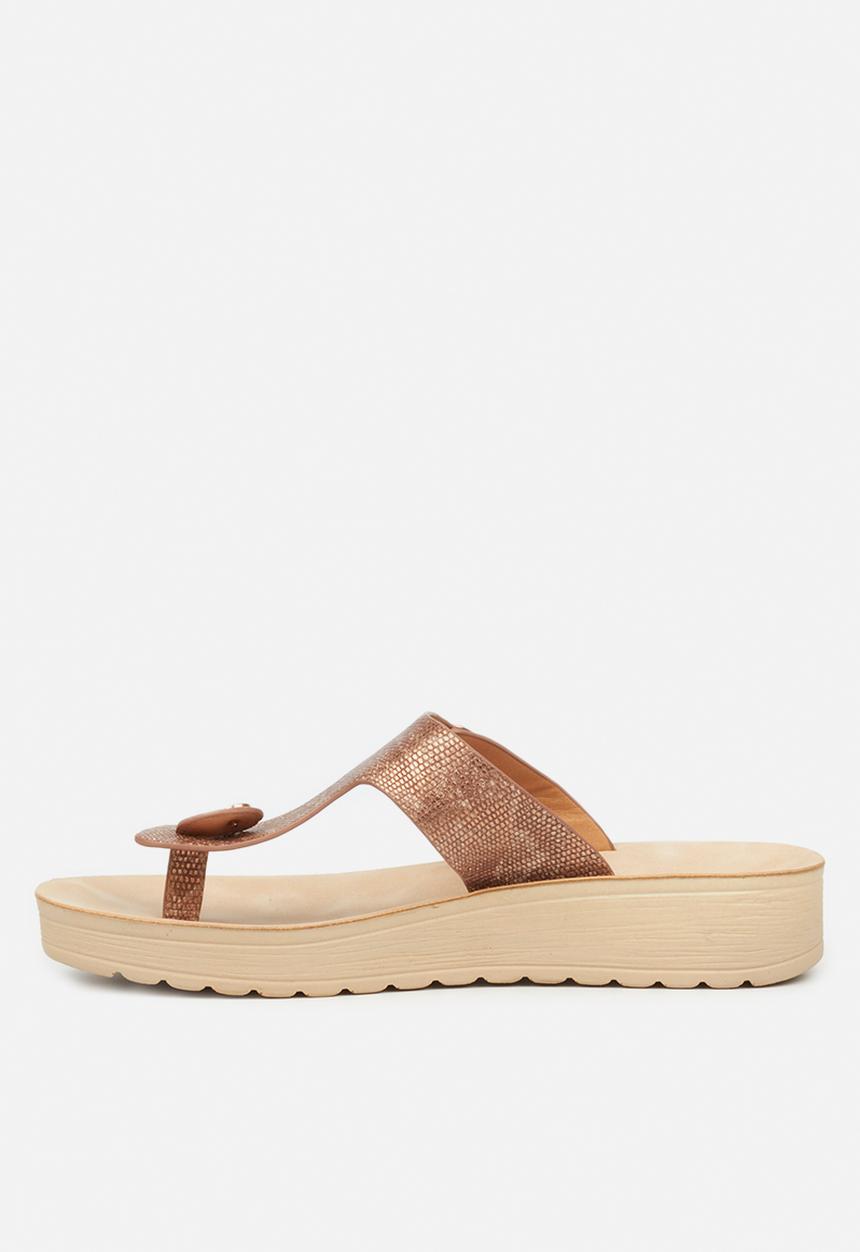 Butterfly Feet - Slitheran 1 flatform sandal - bronze