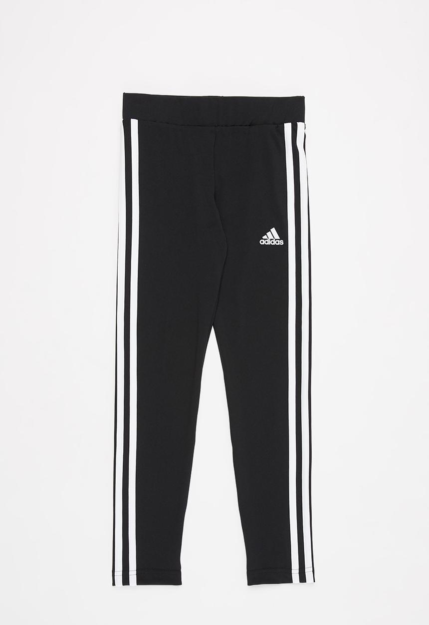 adidas Performance - Girls 3 stripes tights - black & white