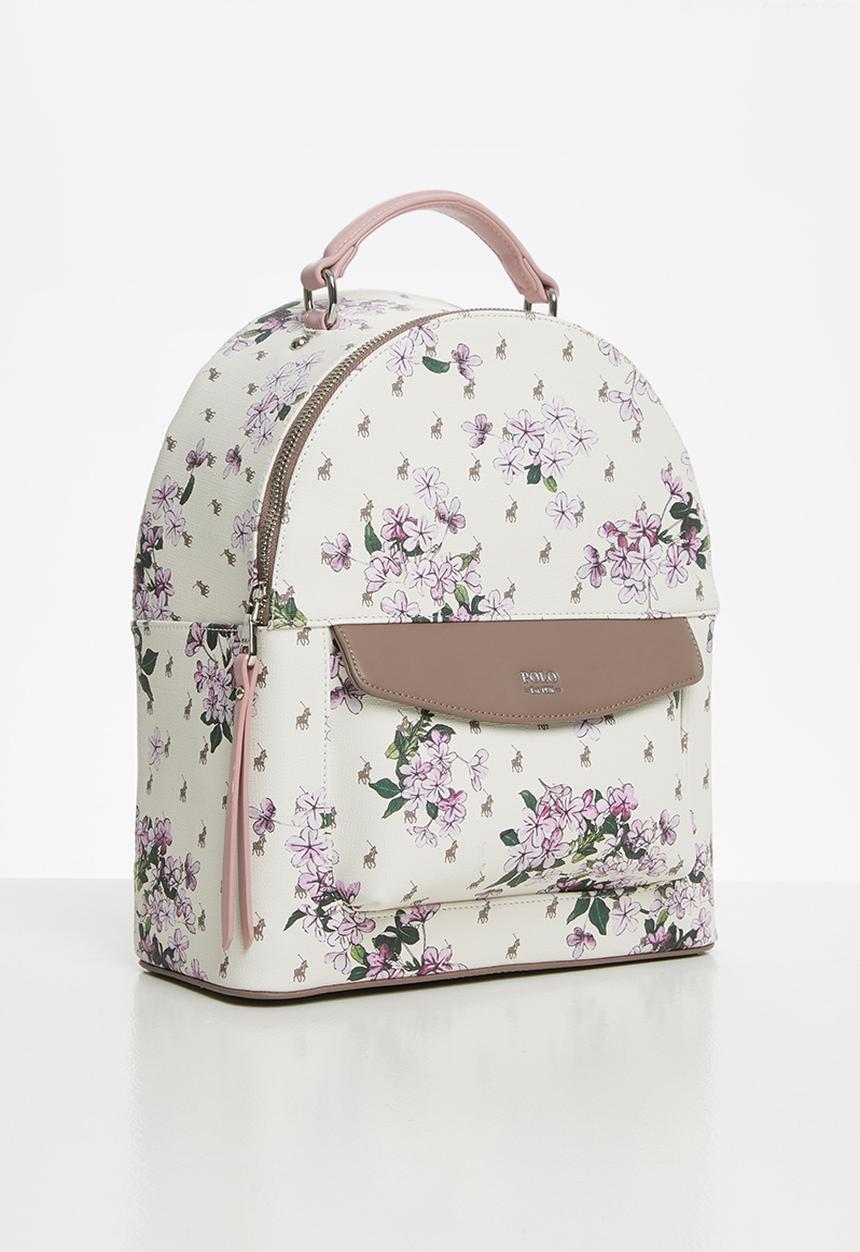 POLO - Polo floral backpack - cream