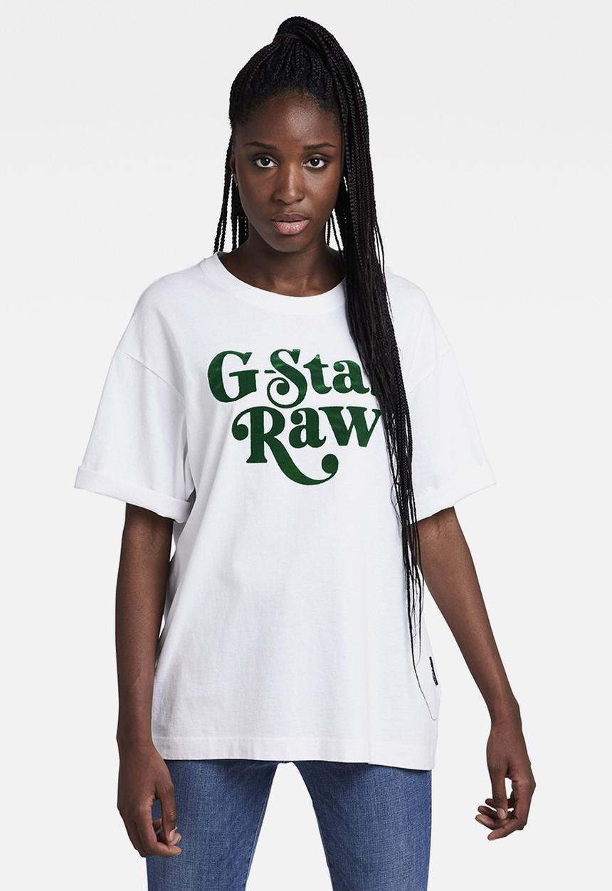 G-STAR - Boxy base - white & dark astro green