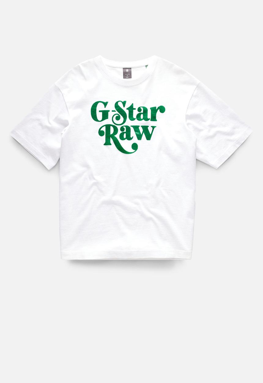 G-STAR - Boxy base - white & dark astro green