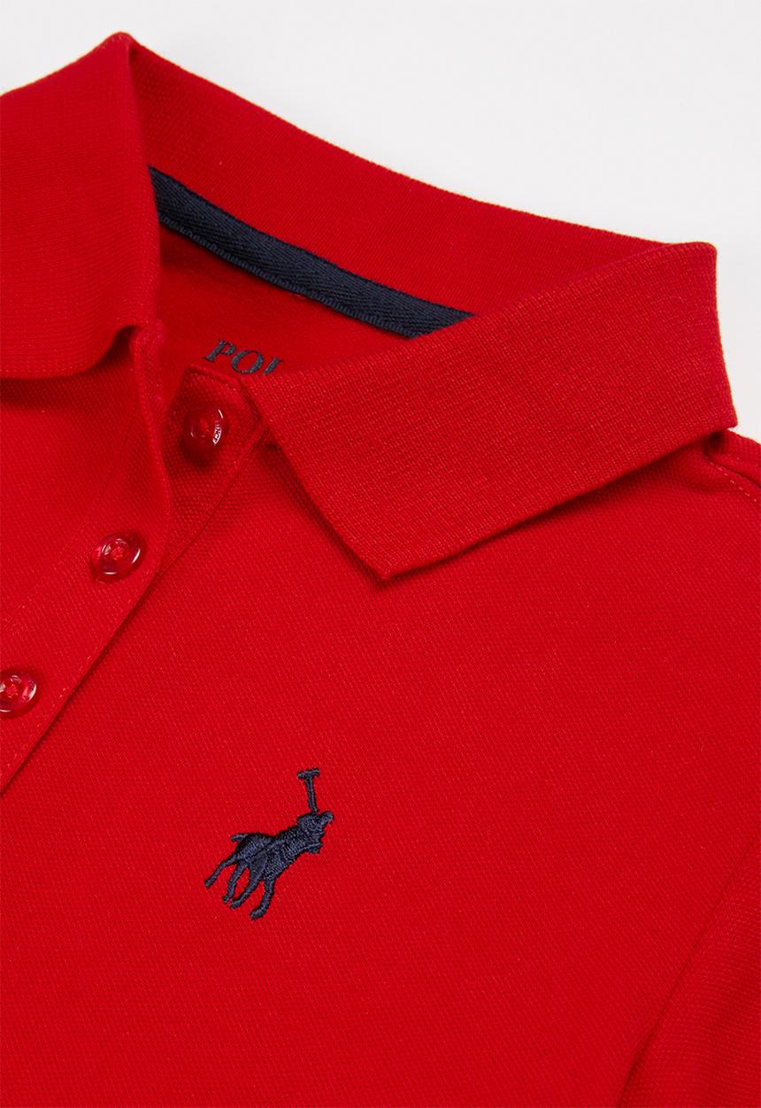 POLO - Girls nina short sleeve golfer - red