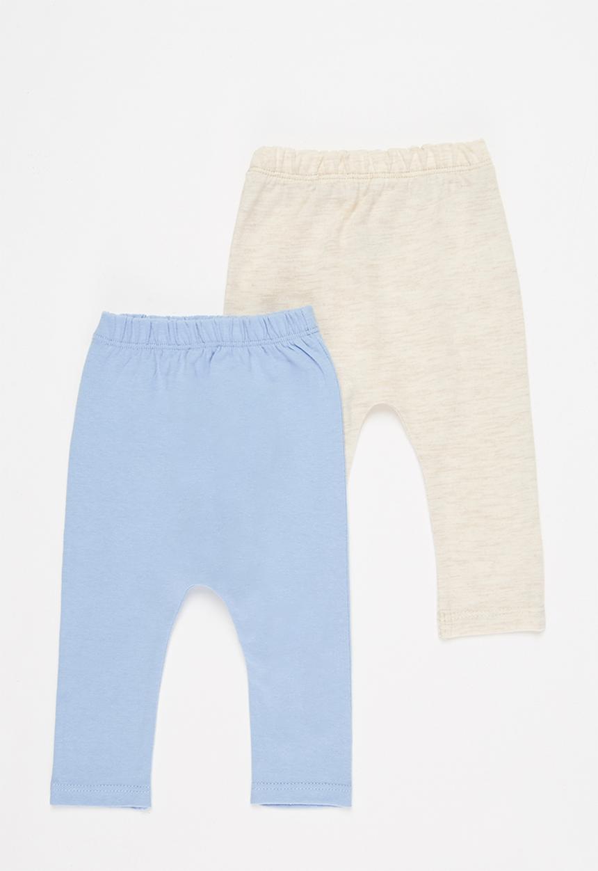 Superbalist Kids - 2 pack leggings - light blue & oatmeal 
