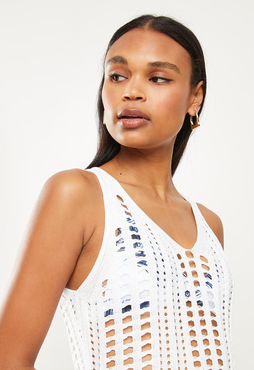 dailyfriday - Crotchet mini dress - white