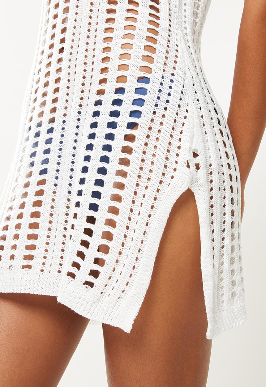 dailyfriday - Crotchet mini dress - white