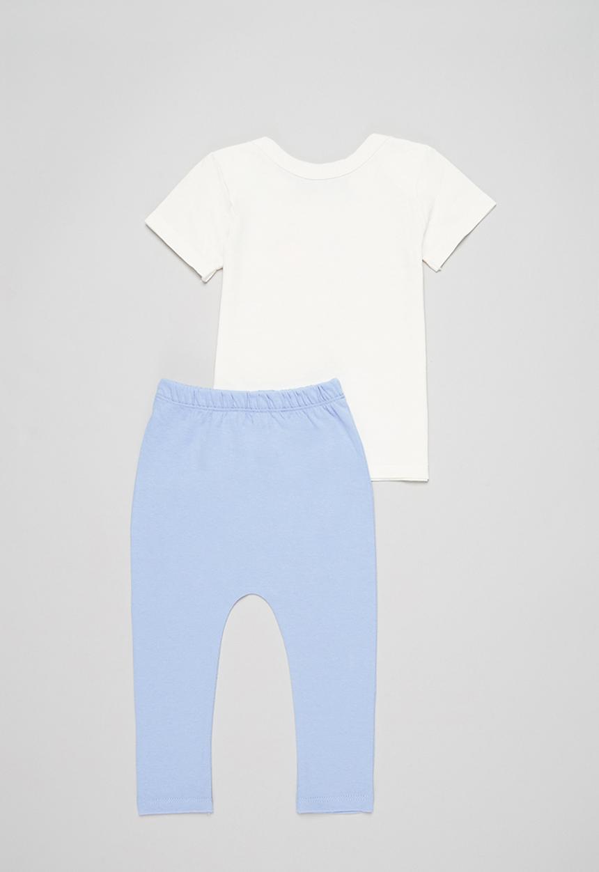 Superbalist Kids - Top & legging space set - oatmeal & blue 