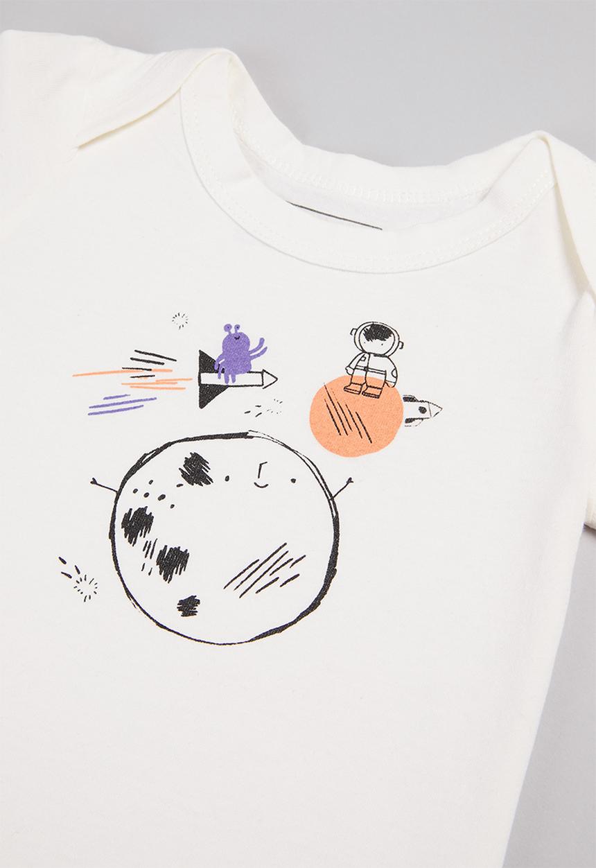 Superbalist Kids - Top & legging space set - oatmeal & blue 