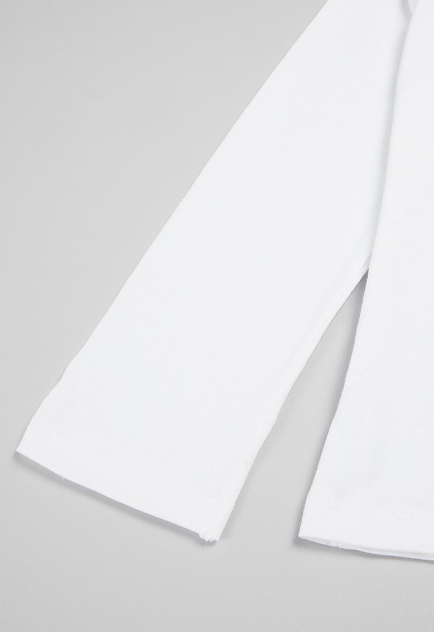 MINOTI - Girls basic smile please top - white