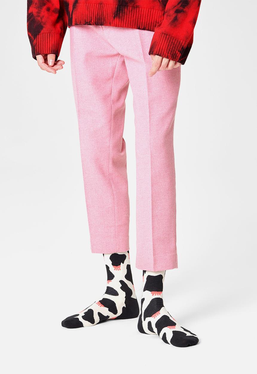 Happy Socks - Cowzy socks - black & white