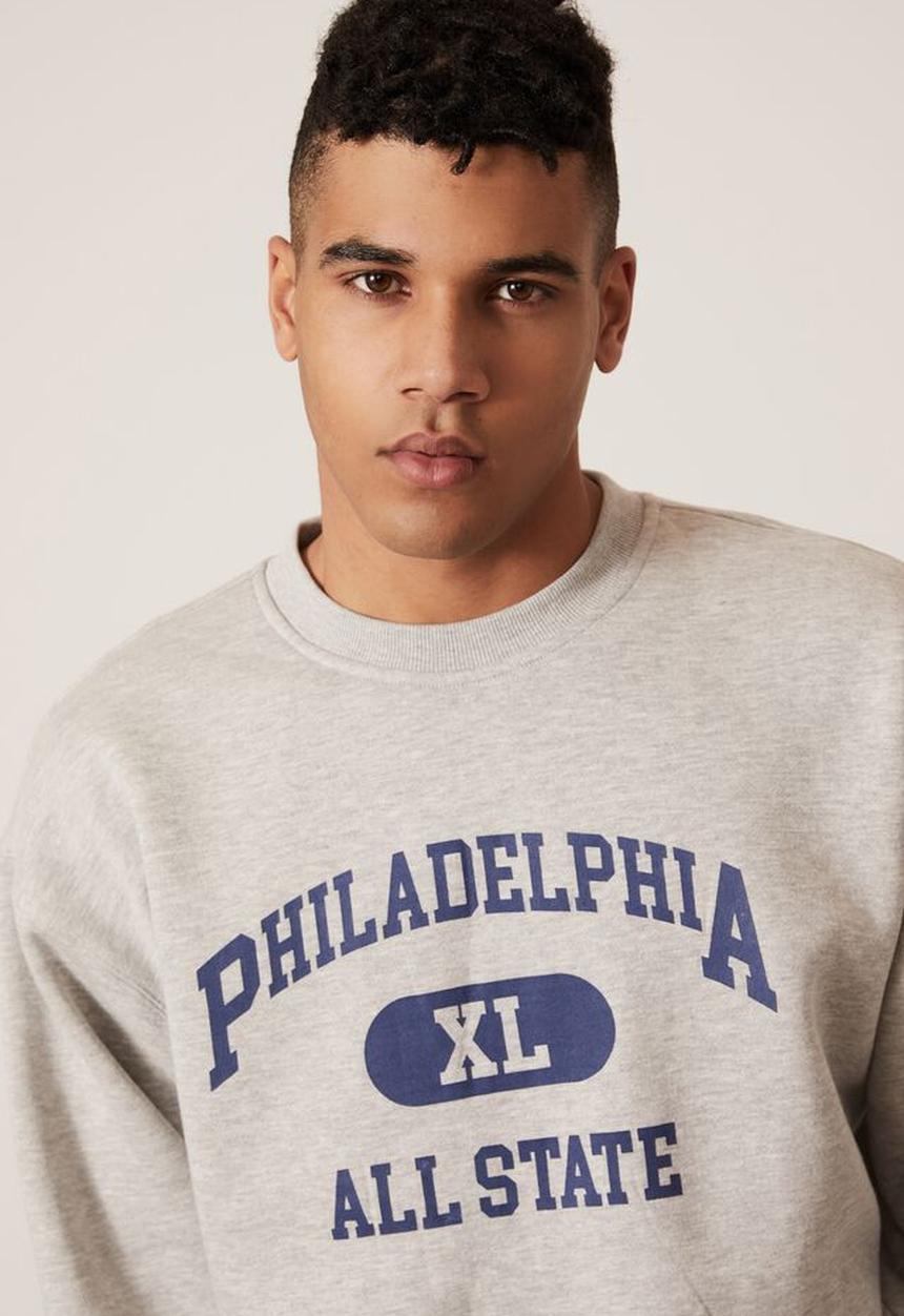 Factorie - Elite oversized crew - grey marle