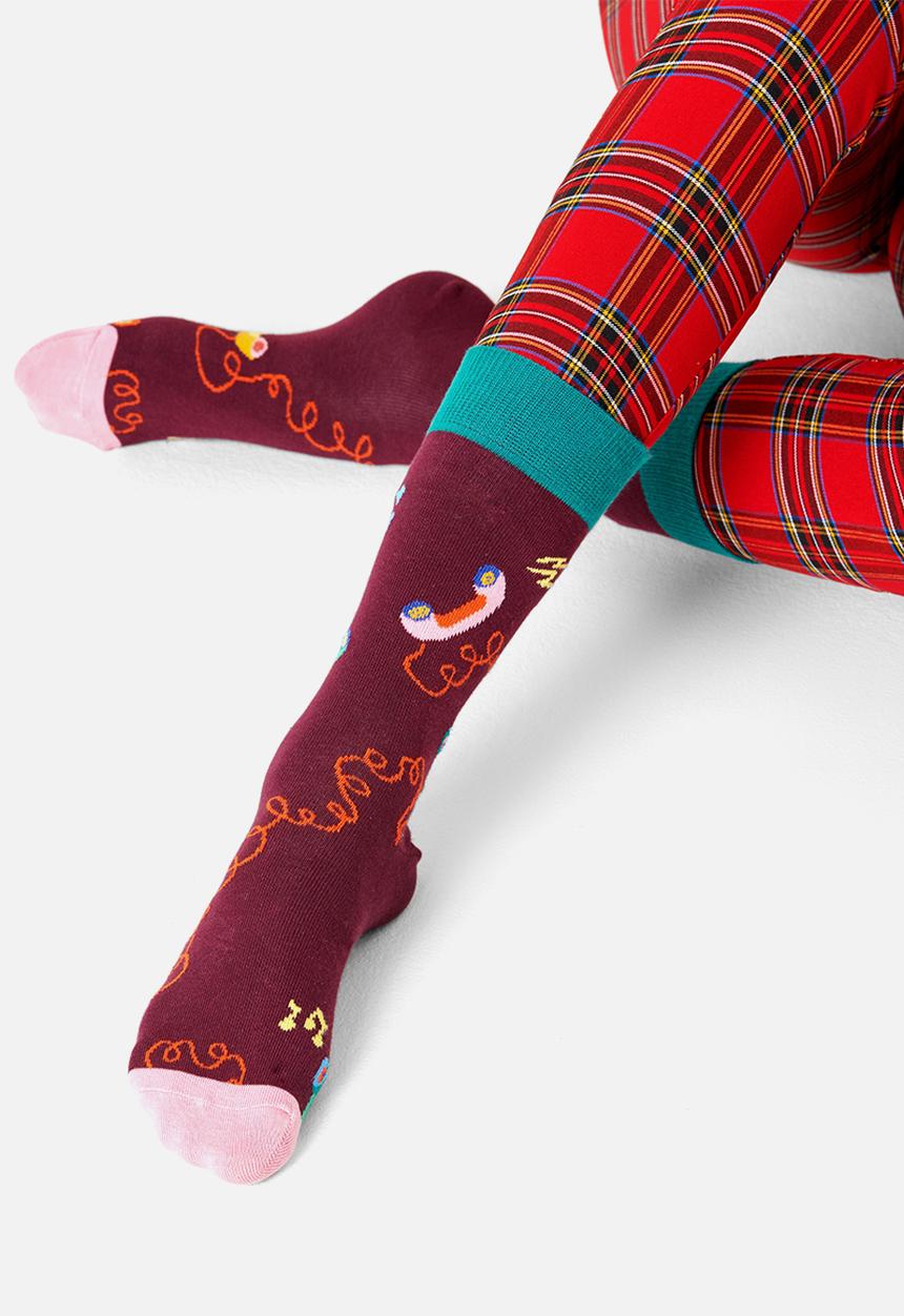 Happy Socks - Stay in touch socks - dark red