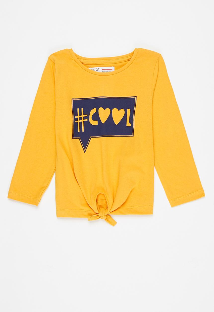 MINOTI - Girls basic cool top - yellow