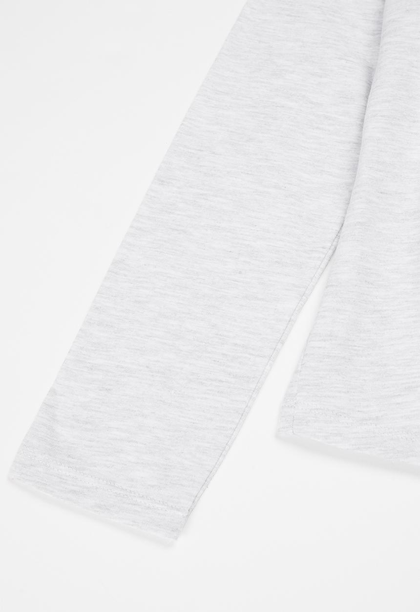 MINOTI - Girls basic heart top - light grey