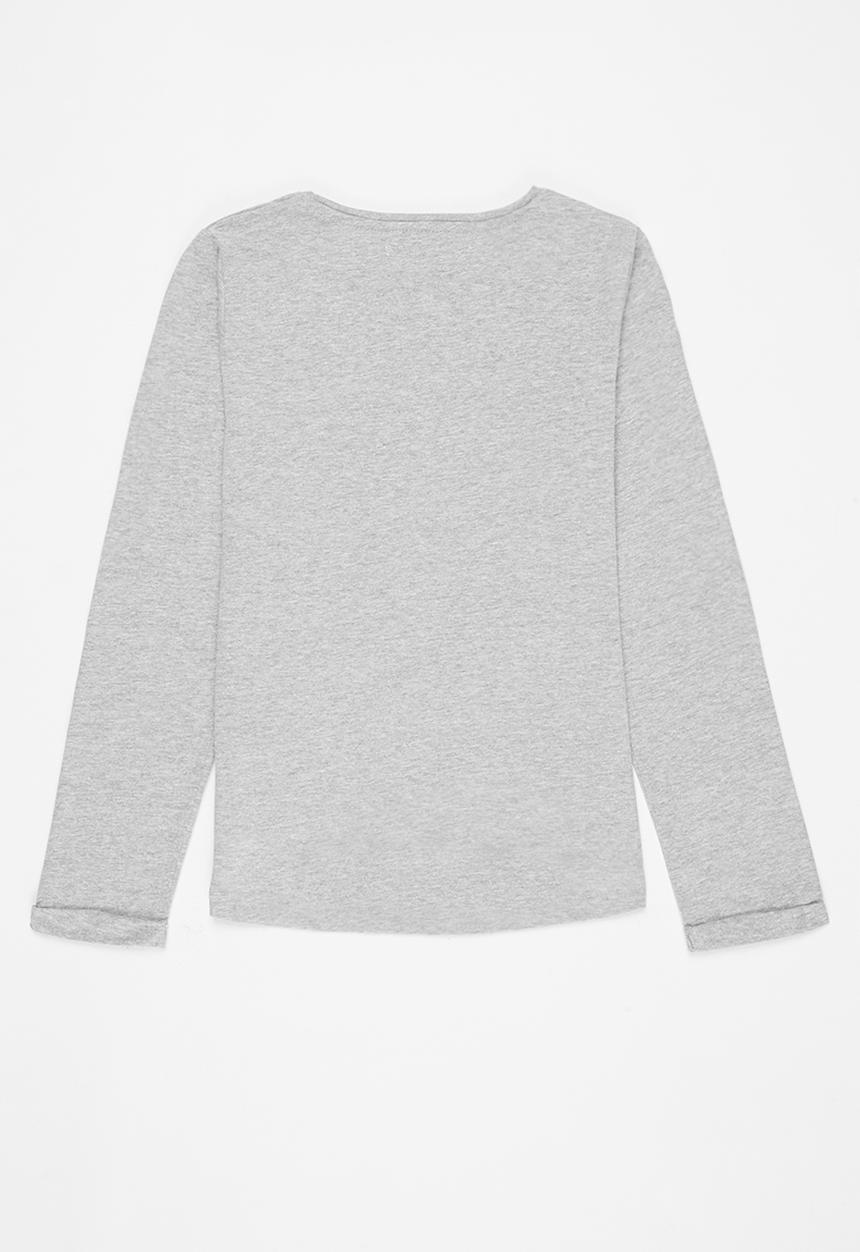 MINOTI - Tween girls basic smile darling top - grey