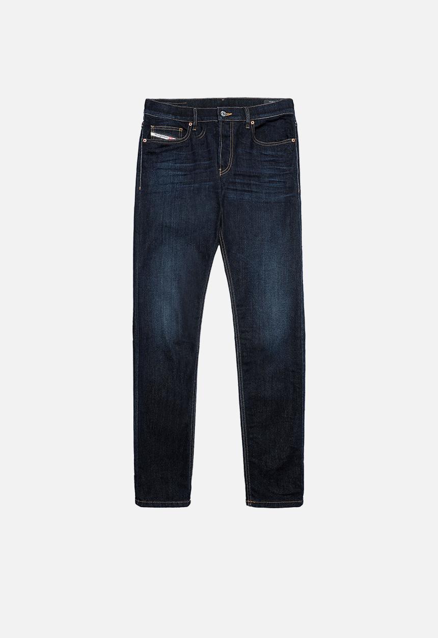 Diesel  - D-luster slim fit 5 pocket jeans - dark wash blue