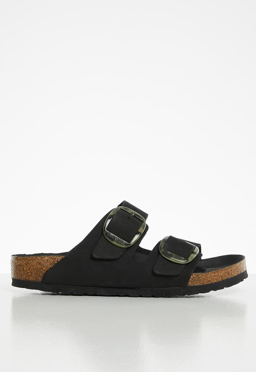 Birkenstock - Arizona big buckle nubuck leather regular - black