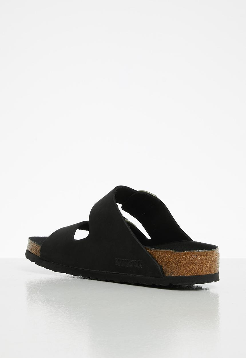Birkenstock - Arizona big buckle nubuck leather regular - black