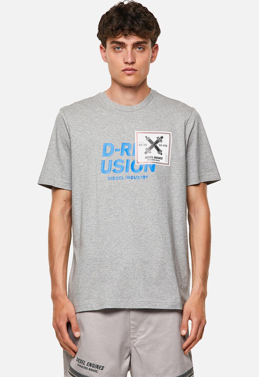 Diesel  - T-just-b62 printed tee - grey 