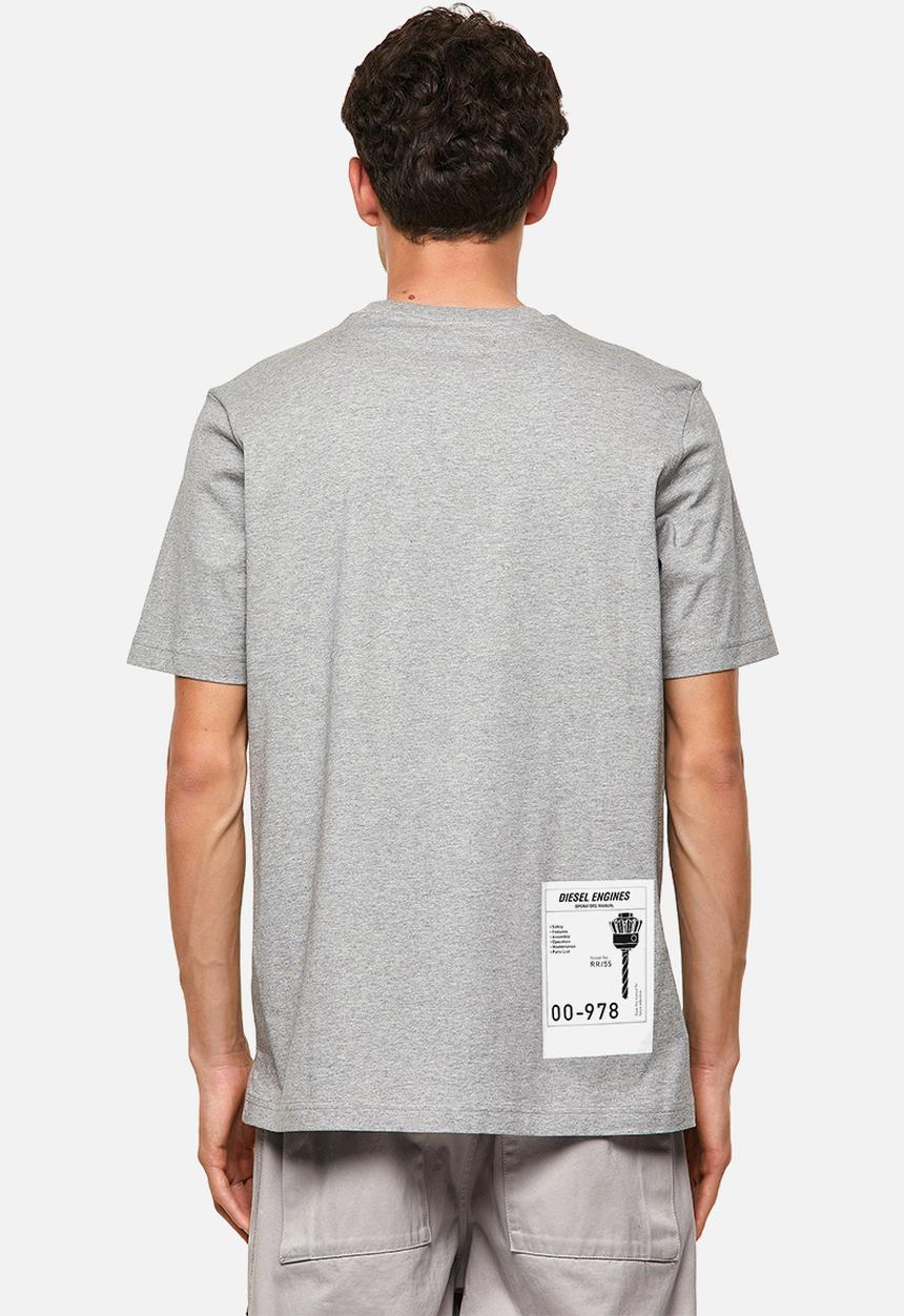 Diesel  - T-just-b62 printed tee - grey 