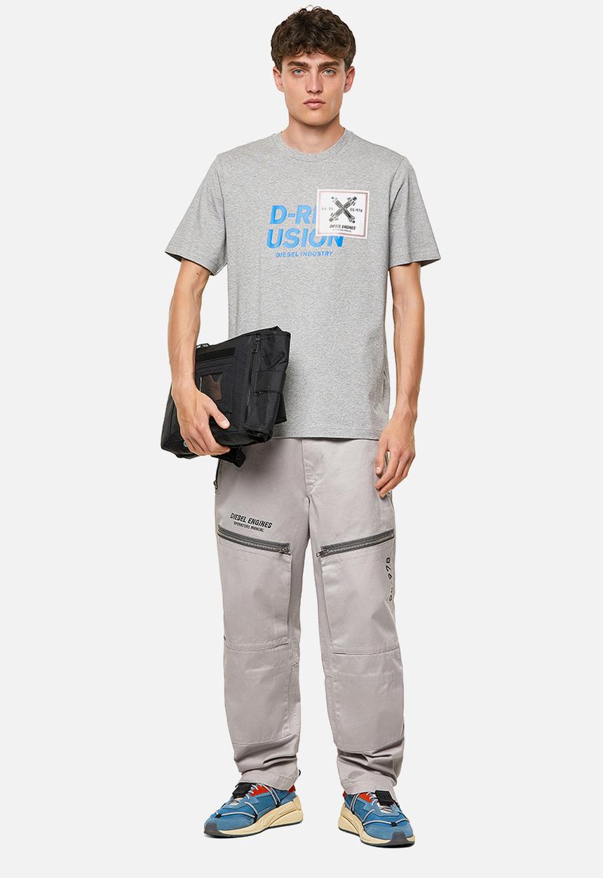 Diesel  - T-just-b62 printed tee - grey 