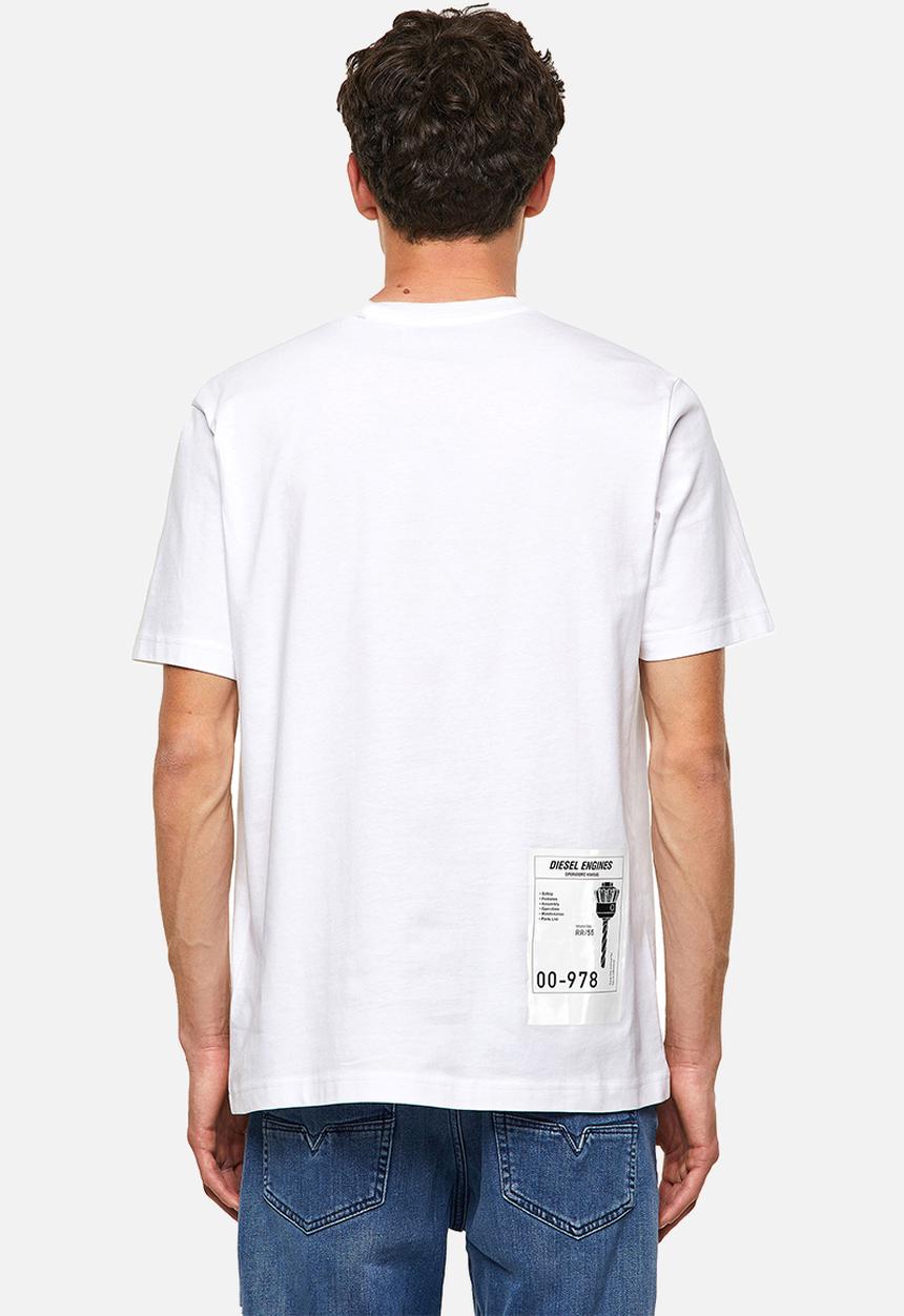 Diesel  - T-just-b62 printed tee - white