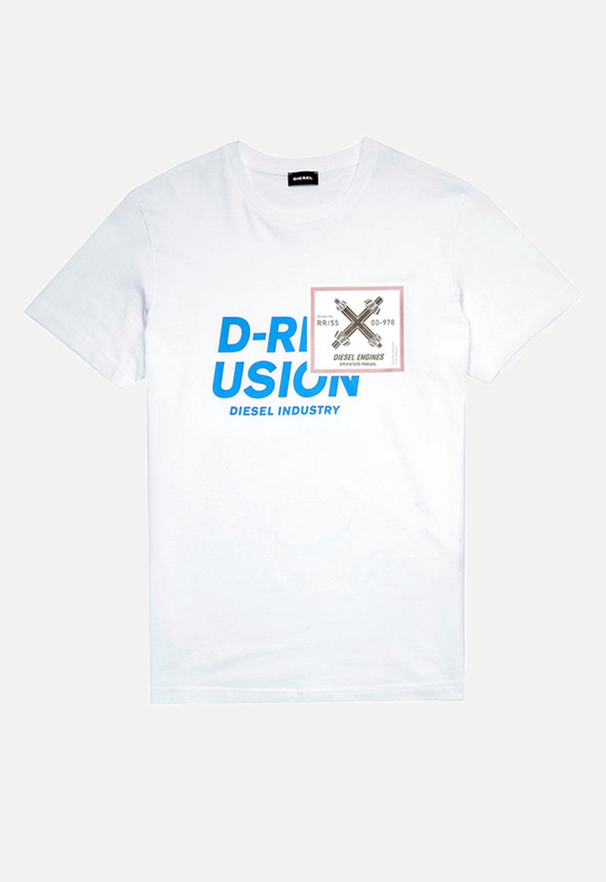 Diesel  - T-just-b62 printed tee - white