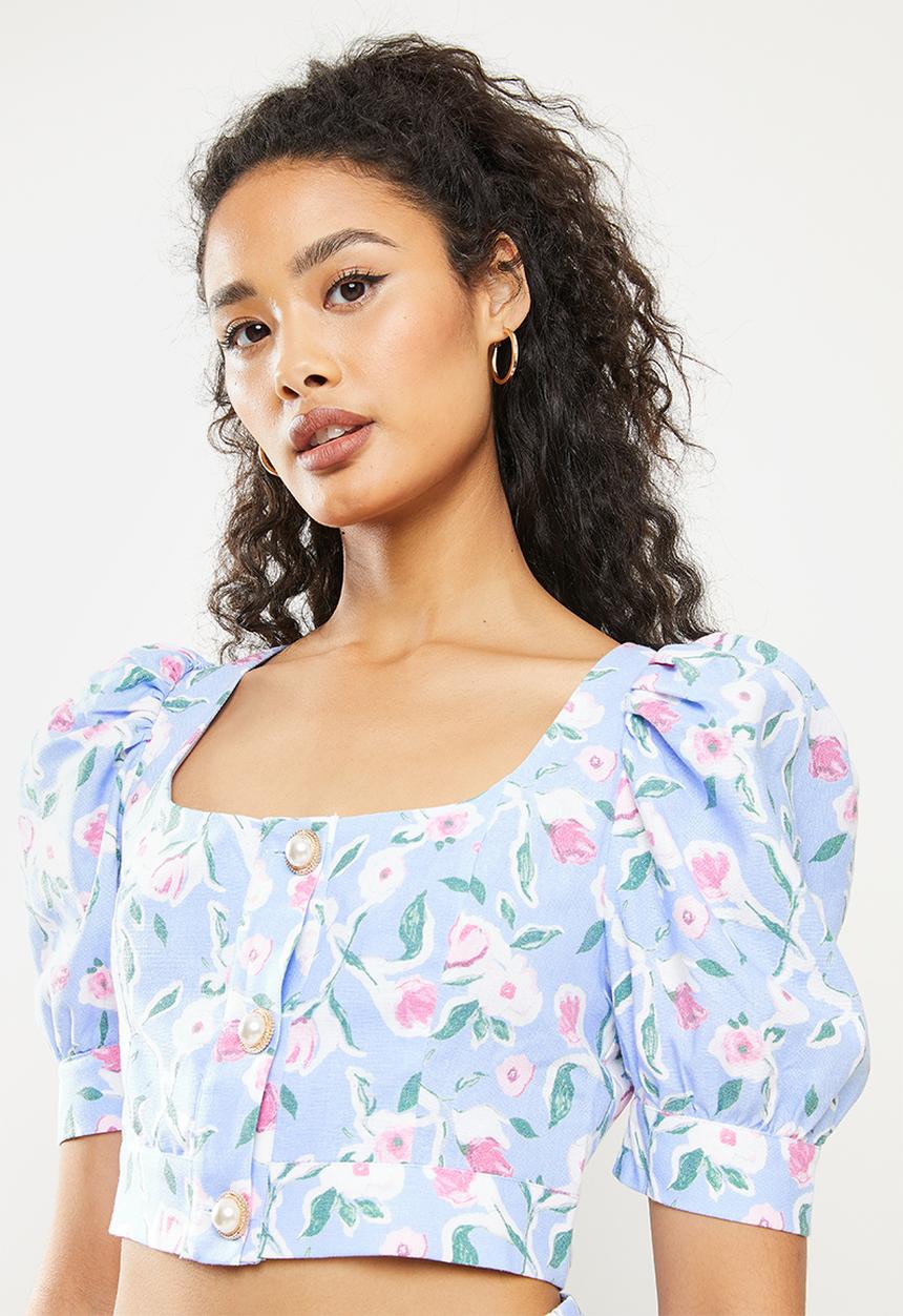 Glamorous - Luna top - light blue 