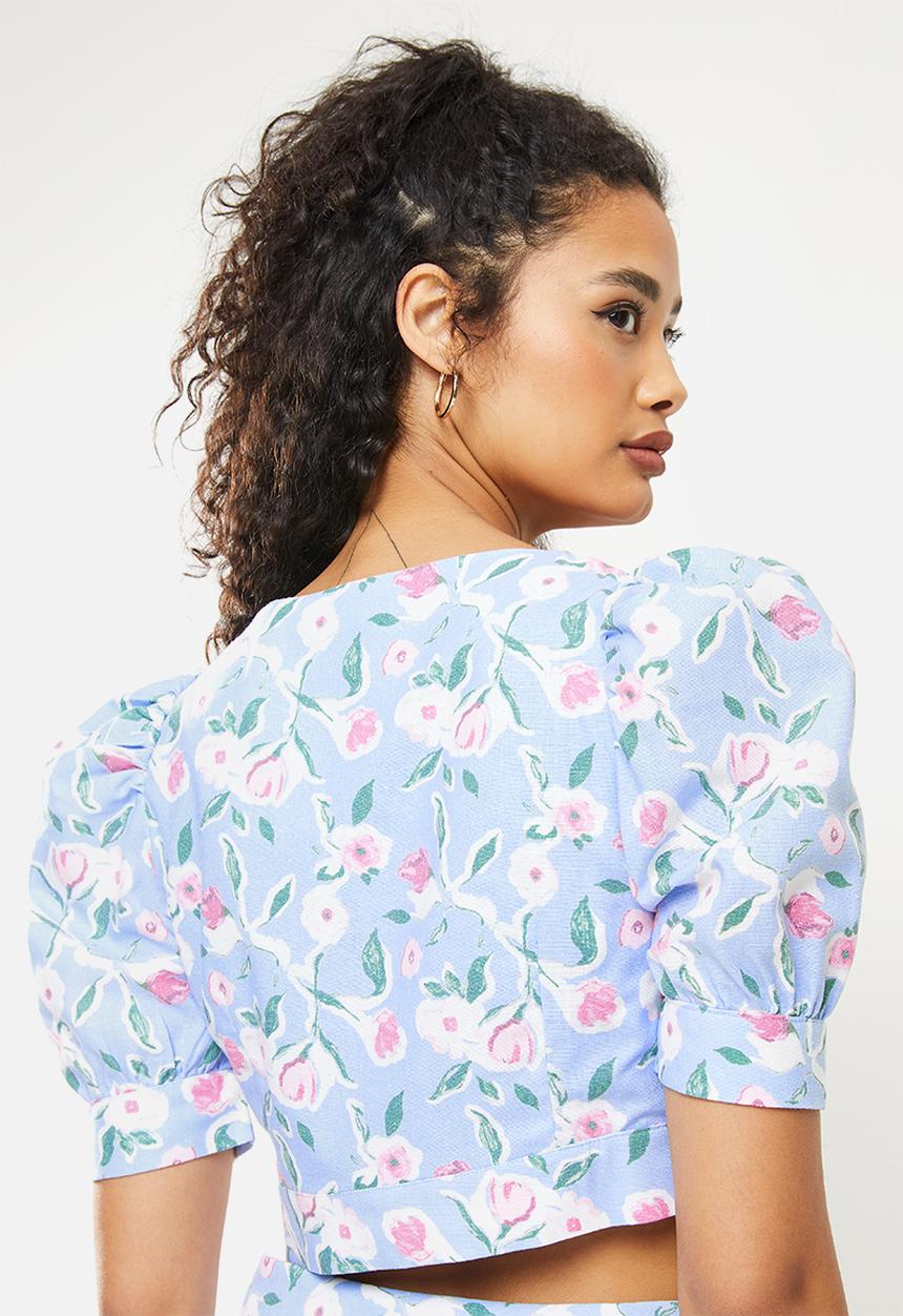 Glamorous - Luna top - light blue 