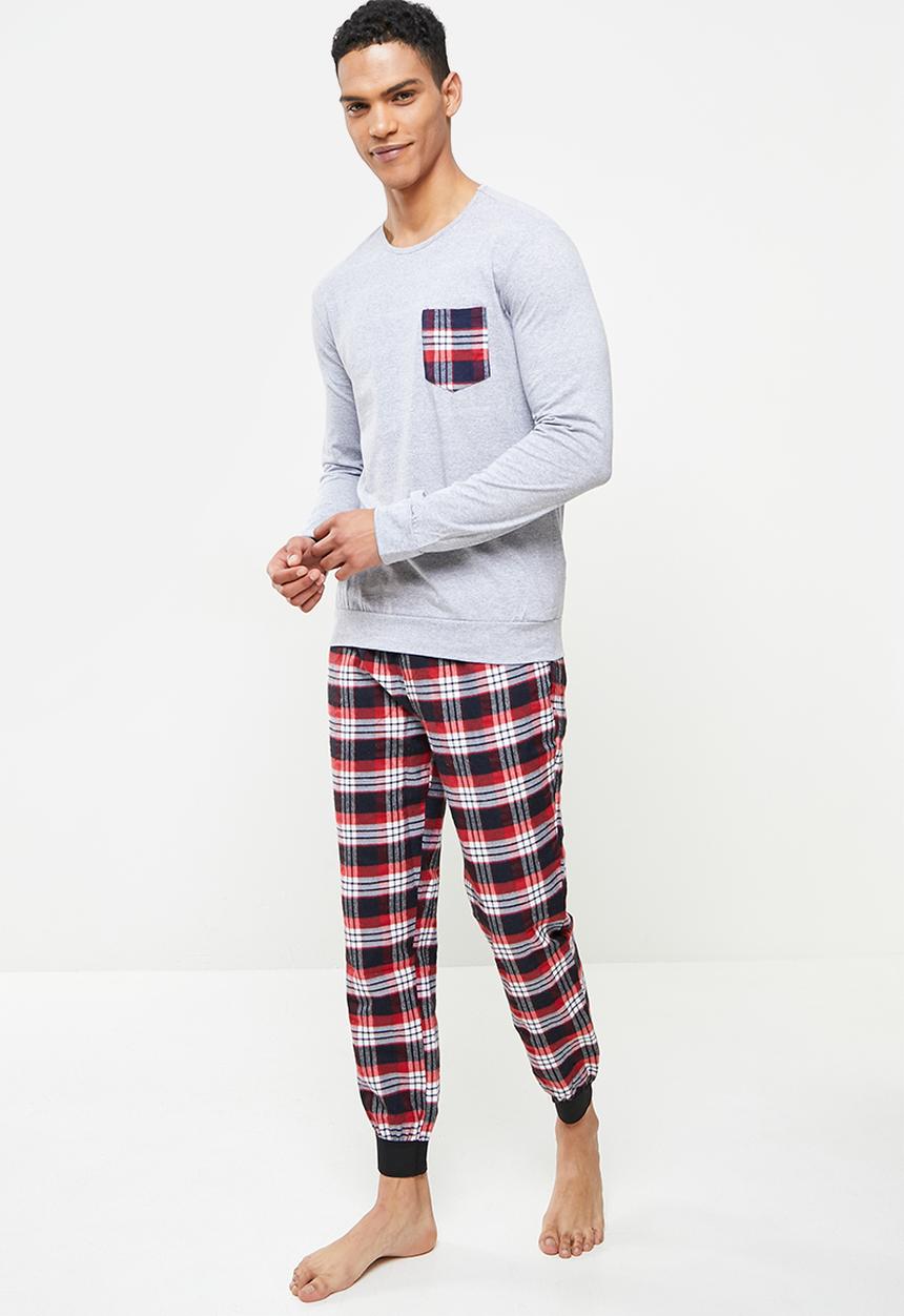 Trendyol - Check pants & long sleeve top sleep set - multi