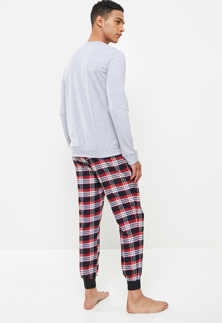 Trendyol - Check pants & long sleeve top sleep set - multi