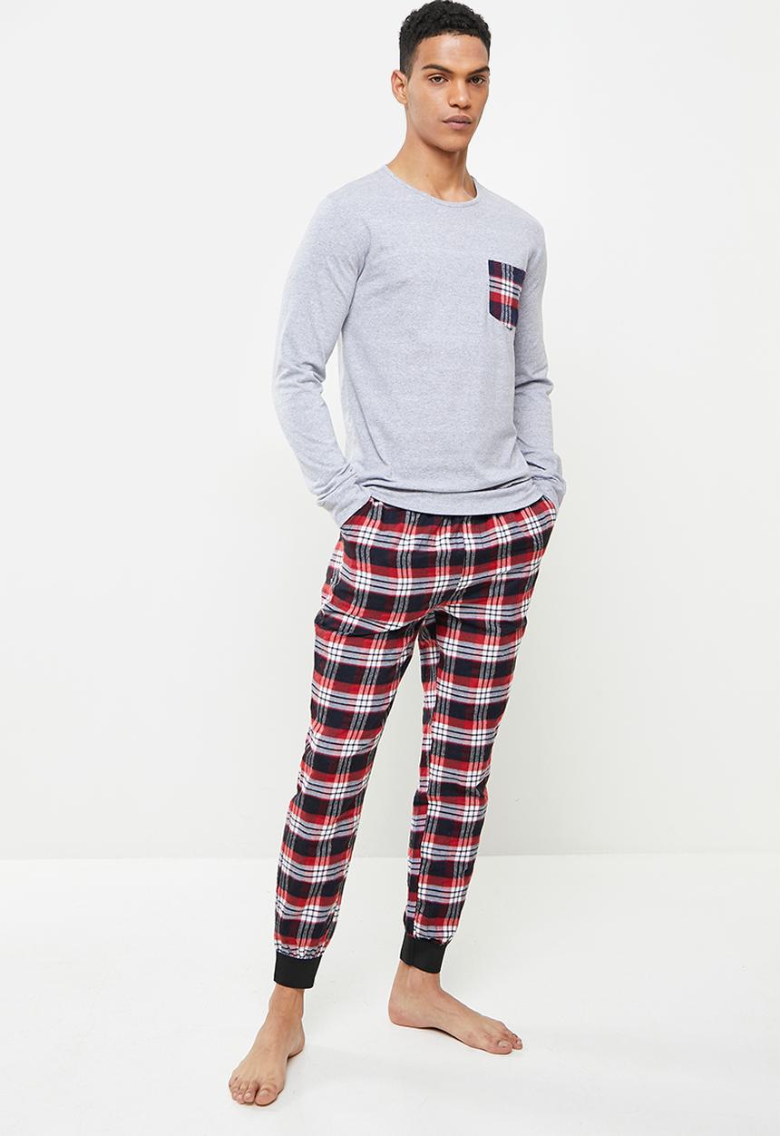 Trendyol - Check pants & long sleeve top sleep set - multi
